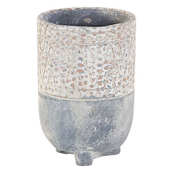 BigBuy Garden Cache-pot Gris Ciment 13 x 13 x 20 cm