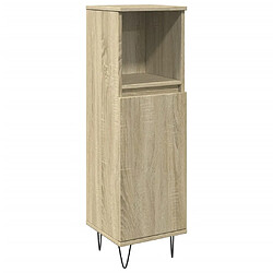 vidaXL Armoire salle de bain chêne sonoma 30x30x100 cm