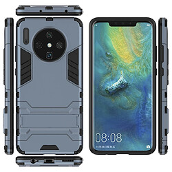 Wewoo Coque Renforcée Pour Huawei Mate 30 PC + TPU Housse de protection antichoc avec support bleu marine pas cher