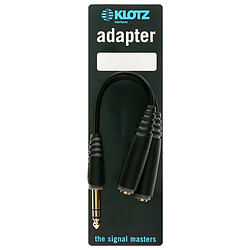 Adaptateur Y 2x Jacks femelles TS / Jack mâle TRS Klotz