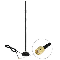 Wewoo Antenne noir pour réseau de routeur avec base d'antenne RP-SMA 13 dB