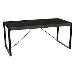 Moloo LUZ-Table à manger 6 personnes L140, en bois de Manguier noir et métal pas cher