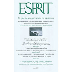 Esprit, n° 365. Ce que nous apprennent les animaux - Occasion