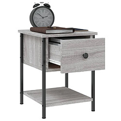 Avis vidaXL Table de chevet sonoma gris 34x35,5x45 cm bois d'ingénierie