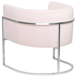 Acheter Beliani Fauteuil LARVIK Velours Rose