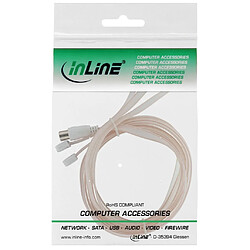 InLine Antenne filaire, dipole, pour UKW avec accouplement IEC 75Ohm