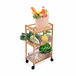 Avis Chariot à légumes Confortime Naturel Bambou 40 x 25 x 70 cm (2 Unités)