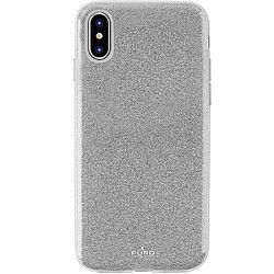 Coque rigide Puro silver avec strass pour iPhone XS MAX