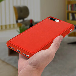 Avizar Étui iPhone 6 Plus/6S Plus/7 Plus/8 Plus Portefeuille Coque Amovible - Rouge pas cher