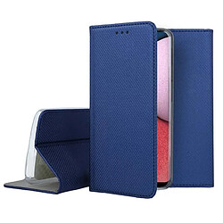 Acheter Htdmobiles Housse etui portefeuille avec coque interieure en silicone pour Motorola Moto G34 5G + film ecran - BLEU MAGNET