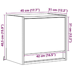 vidaXL Tables de chevet murales avec lumières LED 2 pcs noir pas cher