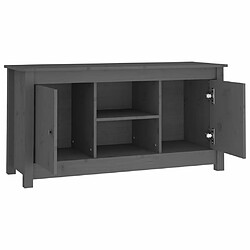 Acheter Maison Chic Meuble TV scandinave - Banc TV pour salon Gris 103x36,5x52 cm Bois de pin massif -MN52794