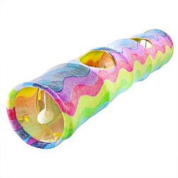 Universal 2 trous pliable animal de compagnie chat tunnel jouet chaton lapin intérieur extérieur balle suspendue jouet d'entraînement jouer tunnel tube chat fournitures | jouets pour chat