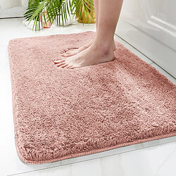 LUUCOZK Tapis de bain antidérapants Tapis de salle de bain absorbants-Rose Sakura-40x60cm