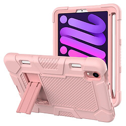 Coque en TPU + silicone avec béquille, couleur contrastée or rose pour Apple iPad mini (2021)