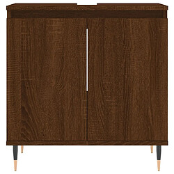 Acheter Maison Chic Armoire de bain,Meuble de rangement de salle de bain,Meuble haut chêne marron 58x33x60 cm bois d'ingénierie -GKD999971