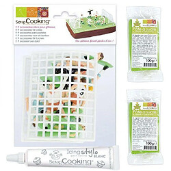 Scrapcooking Coffret décoration et pâte à sucre pour gâteau Terrain de football