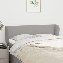 Maison Chic Tête de lit scandinave avec oreilles,meuble de chambre Gris clair 147x23x78/88 cm Tissu -MN71665