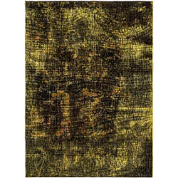 Avis Vidal Tapis de laine 190x139 noir Vintage Royal