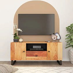 Maison Chic Meuble TV scandinave - Banc TV pour salon 105x33,5x46 cm bois d'acacia solide et d'ingénierie -MN78140