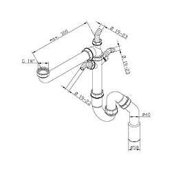 Sanitop-wingenroth röhrengeruchverschluss pour évier 11/2 x 40/50 mm, 22233 4