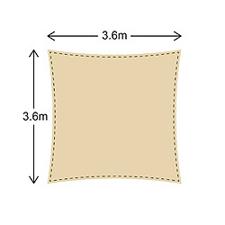 Avis Mobili Rebecca Parasol Voile D'ombrage Carré Beige Polyéthylène Outdoor 3,6x3,6