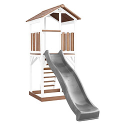 Avis AXI Beach Tower Aire de Jeux avec Toboggan en gris & Bac à Sable | Grande Maison enfant extérieur en marron & BLANC | Cabane de Jeu en Bois FSC