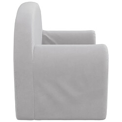 Maison Chic Canapé-lit convertible 2 places, Clic-Clac pour enfants gris clair peluche douce -GKD29147 pas cher