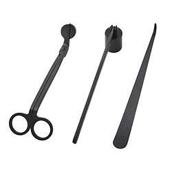 Bougie Soins Kit, Mat Noir Bougie Outils Ensemble Comprend Mèche Trimmer, Wick Ourse, et Cloche Éteignoir pour les Amoureux de Bougie