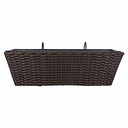 Pot de fleurs pour balcon Alexandra House Living Marron Fer Rotin Plastique 20 x 19 x 61 cm