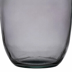 BigBuy Home Vase Gris verre recyclé 13 x 13 x 31 cm pas cher