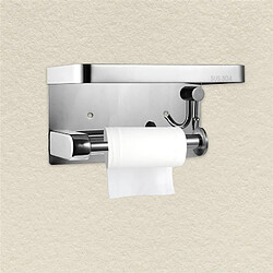 Universal Porte-tissus en acier inoxydable Porte-papier mural Porte-papier de toilette Porte-serviettes perforé & 124 ; Porte-papier (argent) pas cher