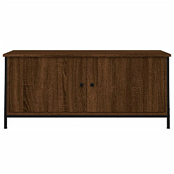 Acheter vidaXL Meuble TV avec portes chêne marron 102x35x45 cm bois ingénierie