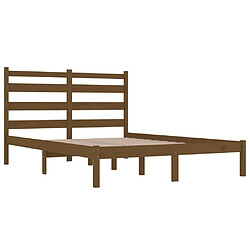 Acheter Maison Chic Lit adulte - Lit simple Cadre de lit,Structure du lit Contemporain Marron miel Bois de pin massif 200x200 cm -MN30016