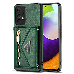 Coque en TPU + PU N.BEKUS avec béquille et sangle vert noirâtre pour votre Samsung Galaxy A52 4G/5G/A52s 5G