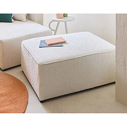 Bestmobilier Topaze - pouf - en tissu velours relief