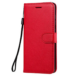 Etui en PU couleur unie avec support rouge pour votre Samsung Galaxy A51