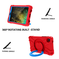 Coque en TPU avec béquille pivotante à 360°, hybride rouge/bleu pour votre Samsung Galaxy Tab A7 Lite 8.7 pouces