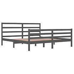 Acheter Maison Chic Lit adulte - Lit simple Cadre de lit,Structure du lit Contemporain Gris Bois de pin massif 200x200 cm -MN47109