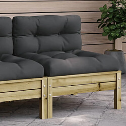 Maison Chic Canapé de jardin sans accoudoirs et coussins | Canapé d'extérieur | Fauteuil Sofa terrasse bois pin imprégné -MN23079