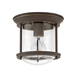 Elstead Lighting Plafonnier Salle de bains Hinkley Verre transparent,acier Verre transparent, bronze huilé