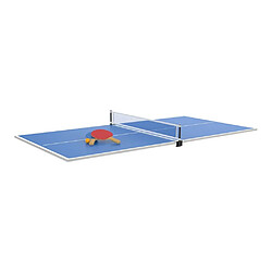 Acheter Jardindeco Plateau 2 en 1 dinatoire et Ping Pong pour billard convertible table 8 personnes Arizona Blanc boisé.