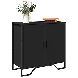 vidaXL Buffet noir 78x35,5x74,5 cm bois d’ingénierie