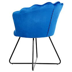 Acheter Beliani Fauteuil LOVELOCK Velours Bleu marine