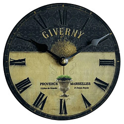 Avis L'Héritier Du Temps Horloge Murale Pendule Ronde en Bois et Papier Giverny Provence Marseilles 4x16x16cm