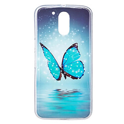 Wewoo Coque pour Motorola Moto G4 Noctilucent Motif Papillon IMD Workmanship Soft TPU Retour Housse