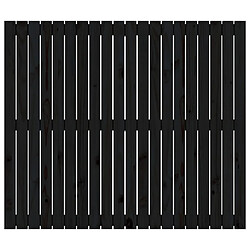 Avis vidaXL Tête de lit murale Noir 127,5x3x110 cm Bois massif de pin