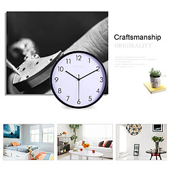 Acheter Wewoo Horloge murale noir et blanc 12 pouces créatif décoratif ronde forme métal brossé salon mur +