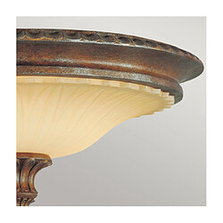 Elstead Lighting Plafonnier Stirling Verre,Acier Bronze britannique