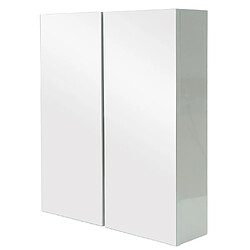 Acheter Mendler Armoire à glace HWC-B19b, armoire de salle de bain suspendue, 2 étagères haute brillance MVG-certifié 70x60x16cm ~ gris